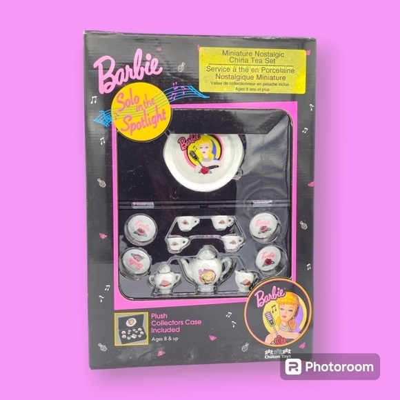 Barbie Other - Vintage 1995 Barbie Solo in the Spotlight Miniature Nostalgic China Tea Set